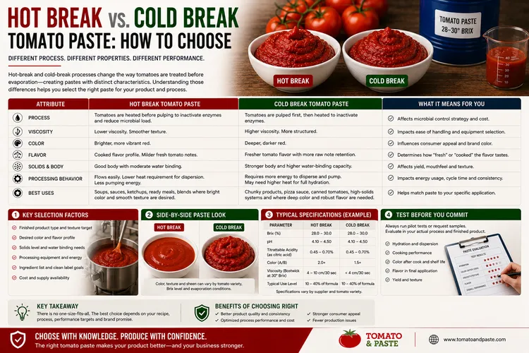 Hot Break vs. Cold Break Tomato Paste: How to Choose