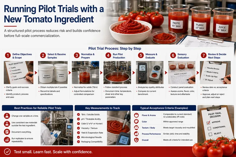 Running Pilot Trials with a New Tomato Ingredient