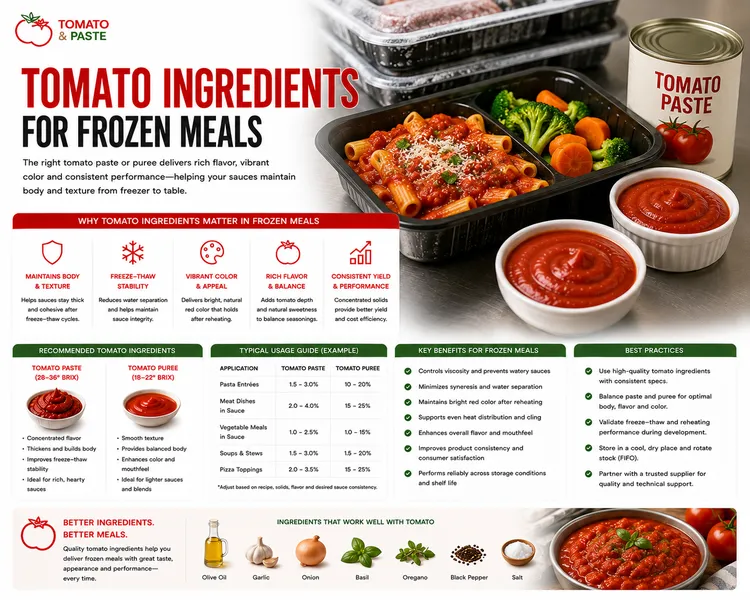 Tomato Ingredients for Frozen Meals