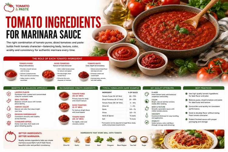 Tomato Ingredients for Marinara Sauce