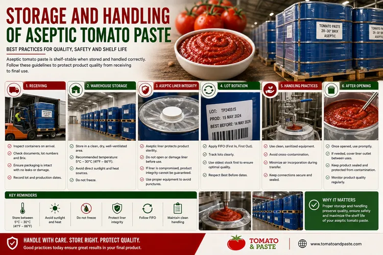 Storage and Handling of Aseptic Tomato Paste