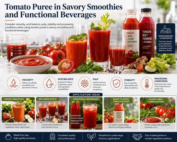 Tomato Puree in Savory Smoothies and Functional Beverages